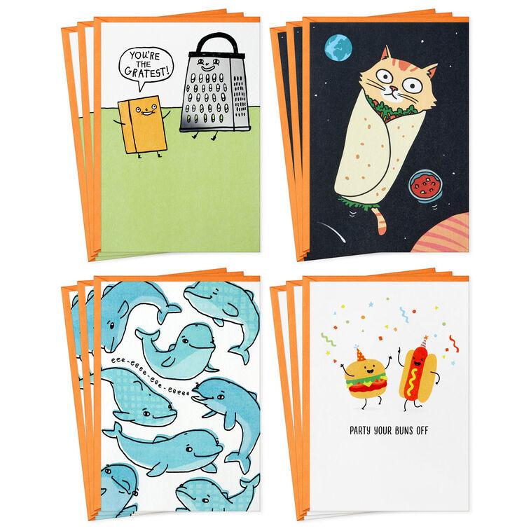 hallmark Cheesy Puns Assorted Funny Cards Pack of 12