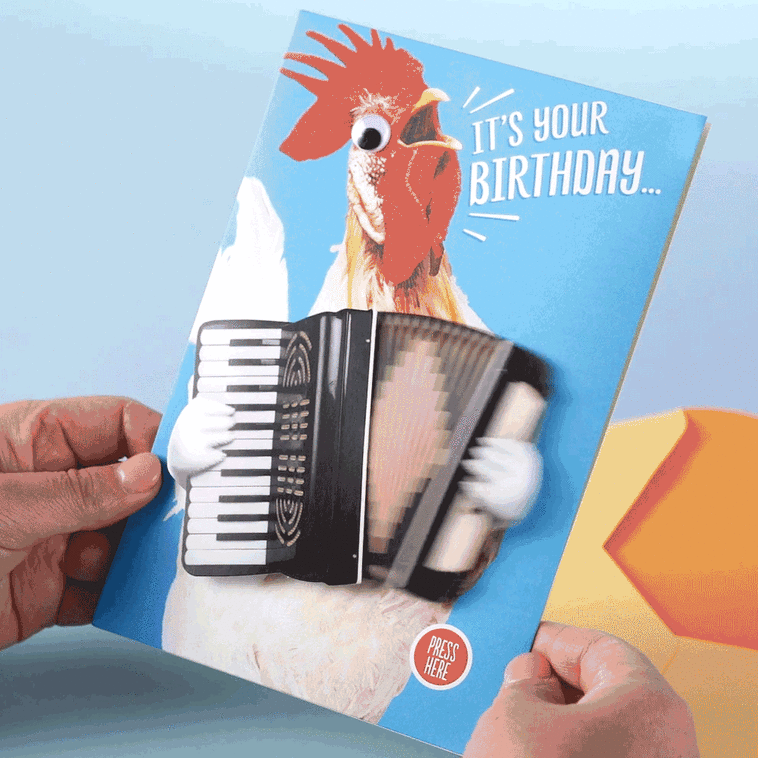 Hallmark Chicken Dance Funny Musical Birthday Card With Motion