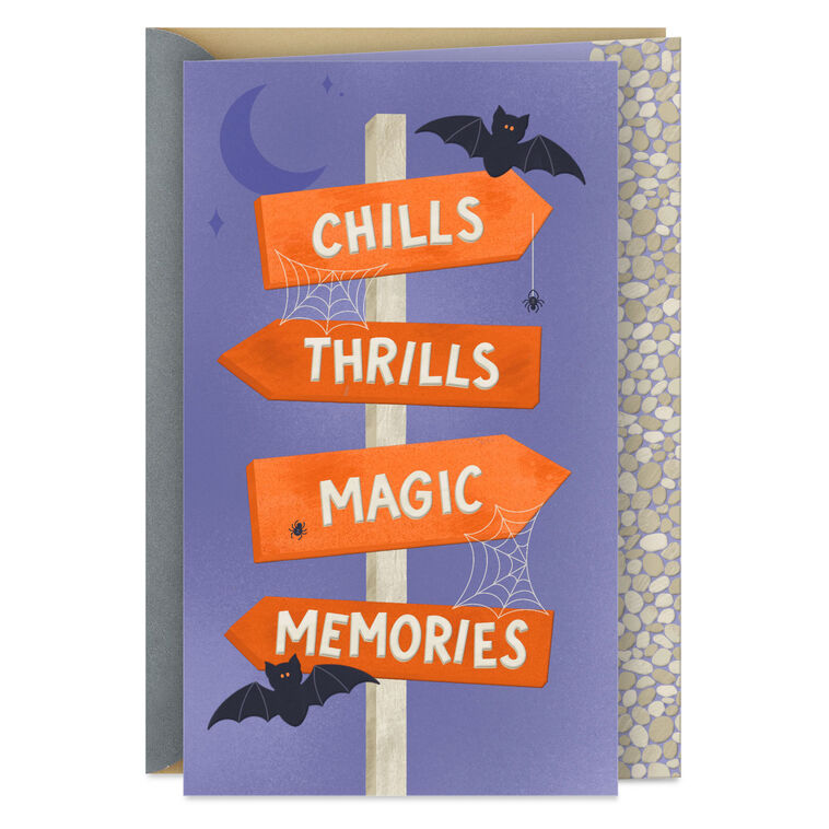 hallmark Chills Thrills Magic Memories Halloween Card