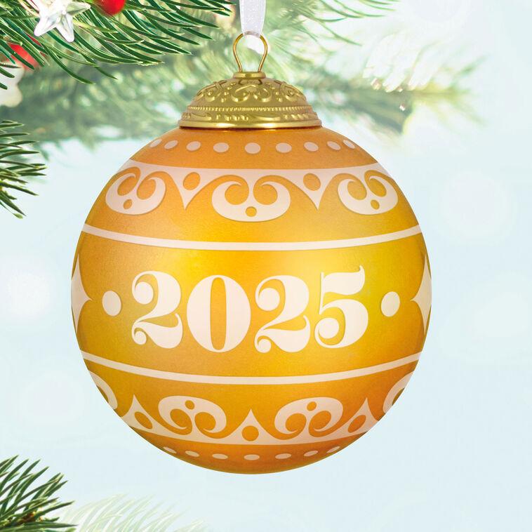 Hallmark Christmas Commemorative 2025 Ball Glass Ornament