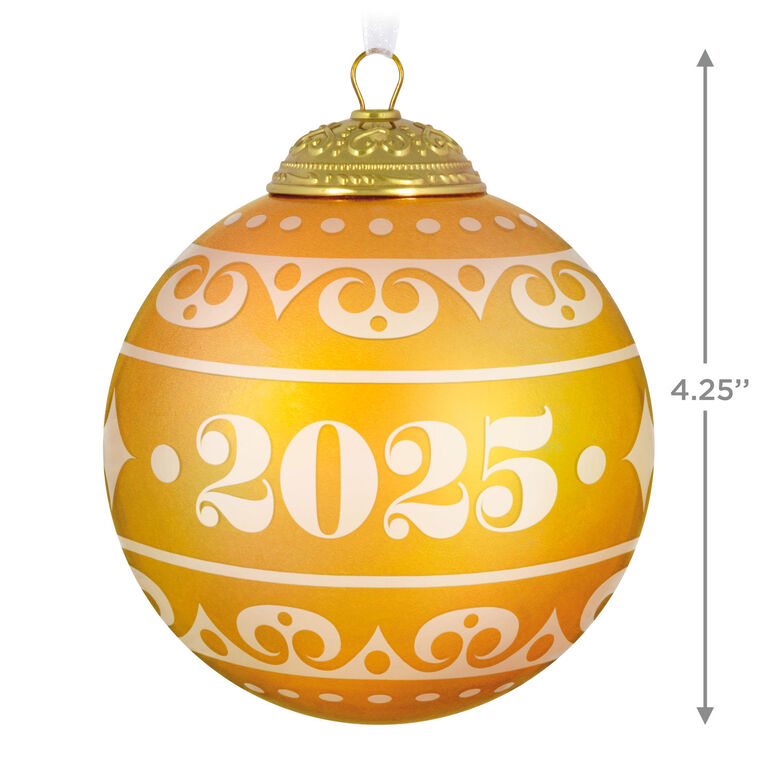 Hallmark Christmas Commemorative 2025 Ball Glass Ornament