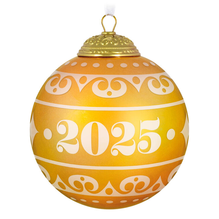 hallmark Christmas Commemorative 2025 Ball Glass Ornament
