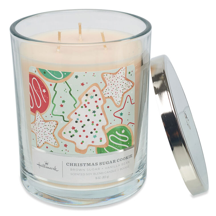 Hallmark Christmas Sugar Cookie Scented 3-Wick Candle 16 Oz