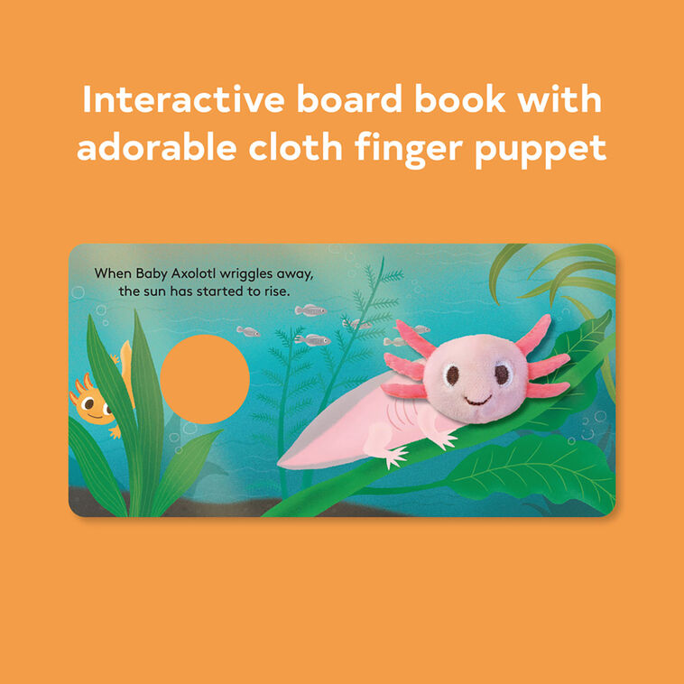 Hallmark Chronicle Baby Axolotl Finger Puppet Board Book