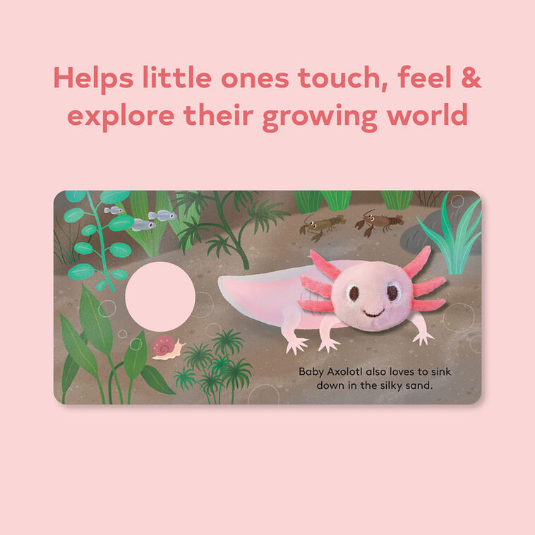 Hallmark Chronicle Baby Axolotl Finger Puppet Board Book