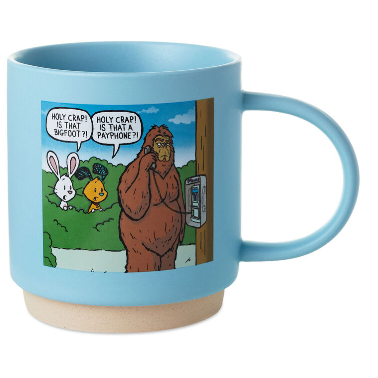 hallmark Chuck and Beans Big Foot Pay Phone Funny Mug 16 oz