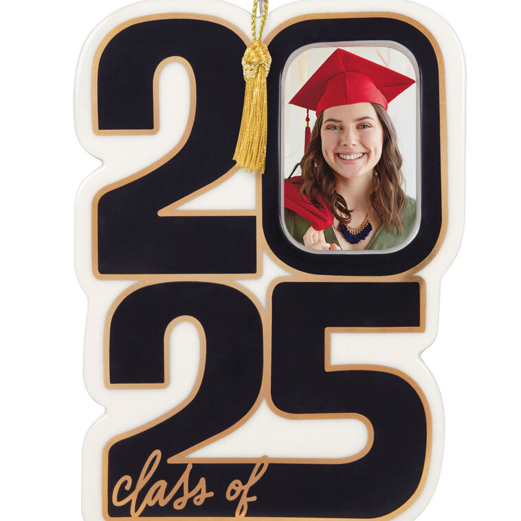 Hallmark Class Of 2025 Porcelain Personalized Ornament Custom Photo