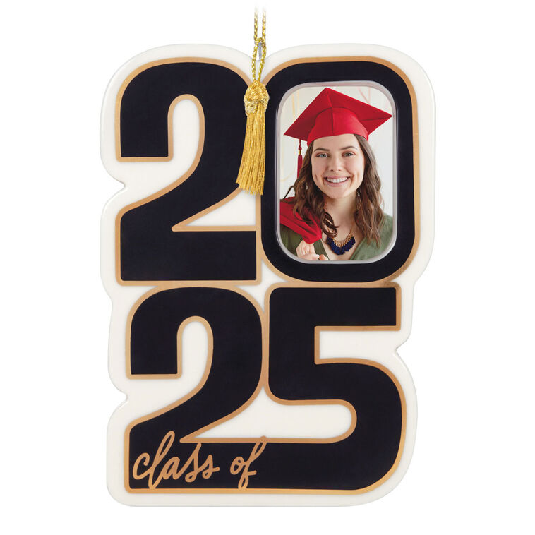 hallmark Class of 2025 Porcelain Personalized Ornament Custom Photo