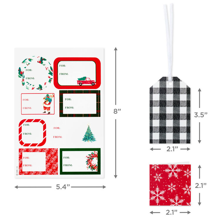 Hallmark Classic And Elegant Christmas Gift Tag Kit