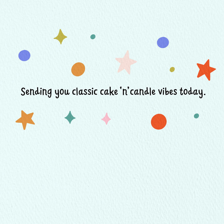 Hallmark Classic Cake And Candle Vibes Birthday Card