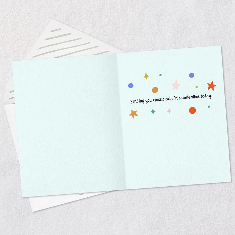 Hallmark Classic Cake And Candle Vibes Birthday Card