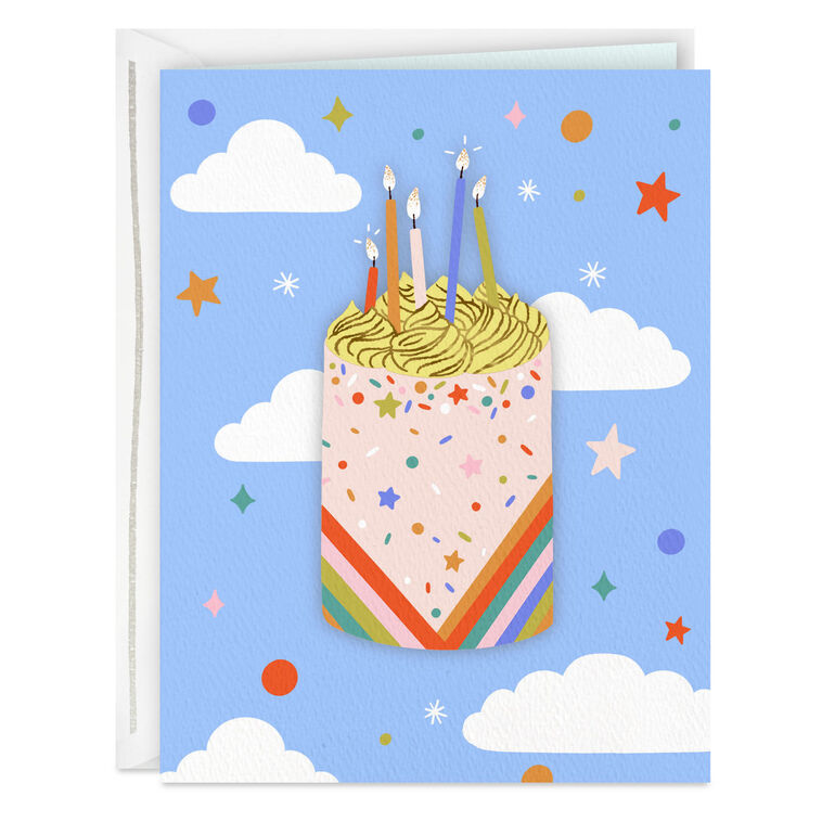 hallmark Classic Cake and Candle Vibes Birthday Card