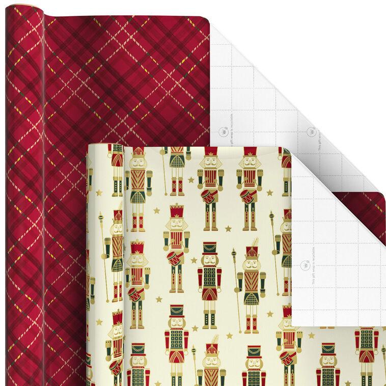 Hallmark Classic Santa 6-Pack Assorted Christmas Wrapping Paper Roll Bundle 150 Sq. Ft. Total
