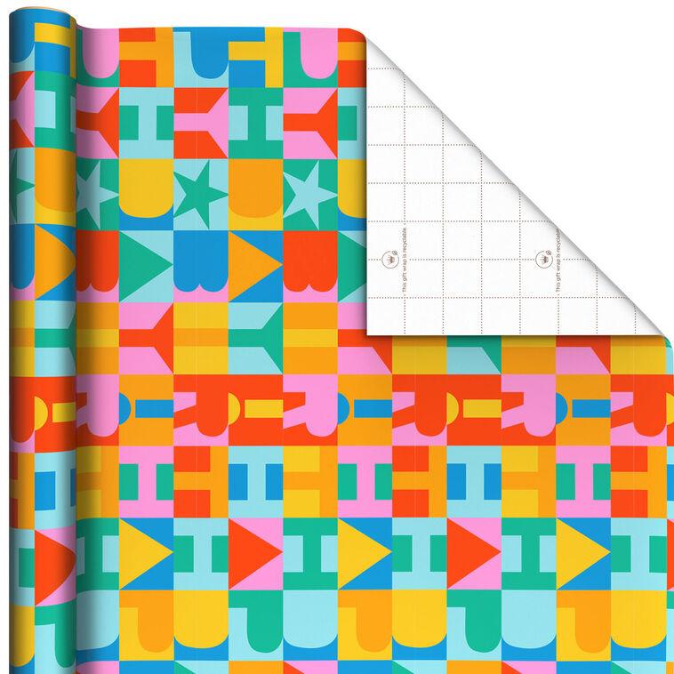 hallmark Color Block Birthday Wrapping Paper 20 sq. ft