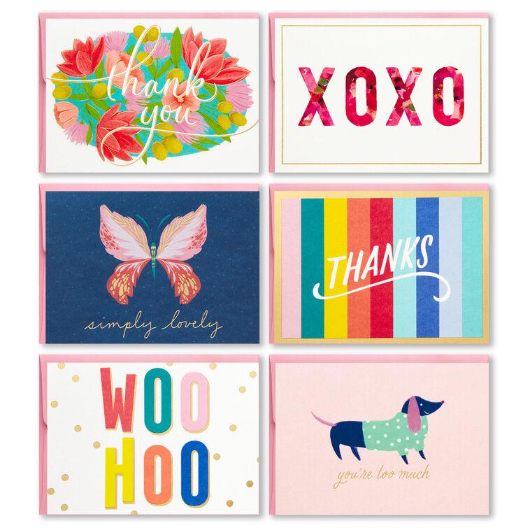 hallmark Colorful and Fun Assorted Blank Note Cards Box of 24