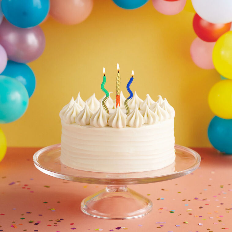 Hallmark Colorful And Sparkly Squiggles Birthday Candles Pack Of 4