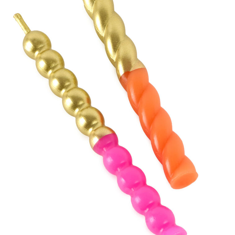 Hallmark Colorful And Sparkly Squiggles Birthday Candles Pack Of 4