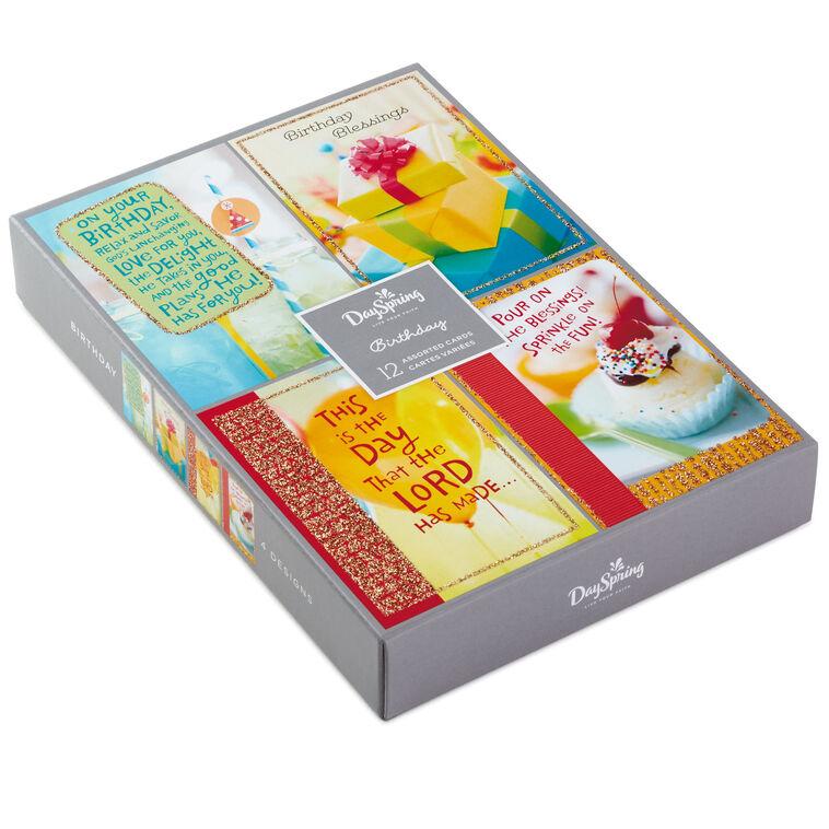 Hallmark Colorful Assorted Religious Birthday Cards Box Of 12