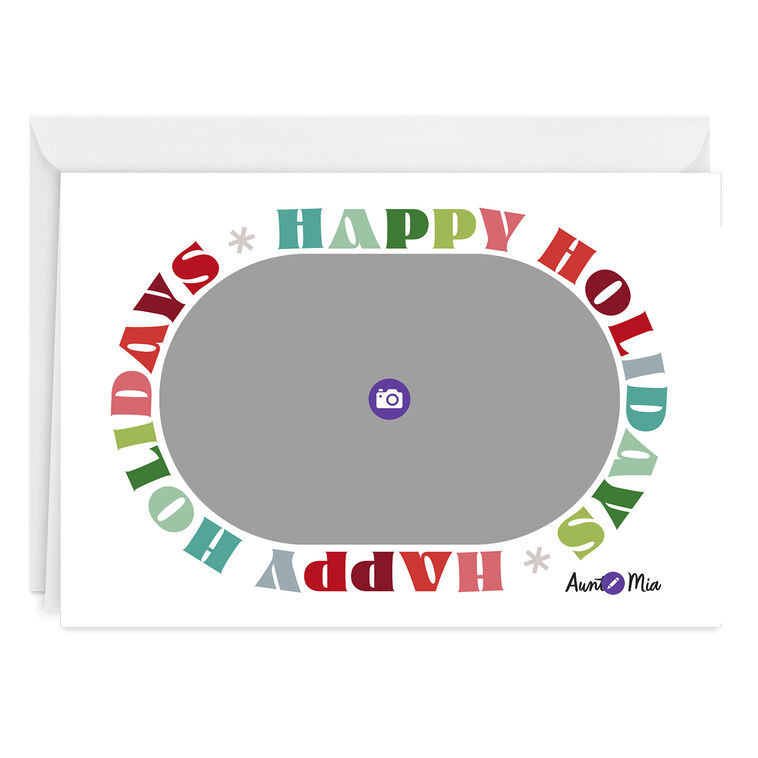 Hallmark Colorful Block Letters Custom Holiday Card