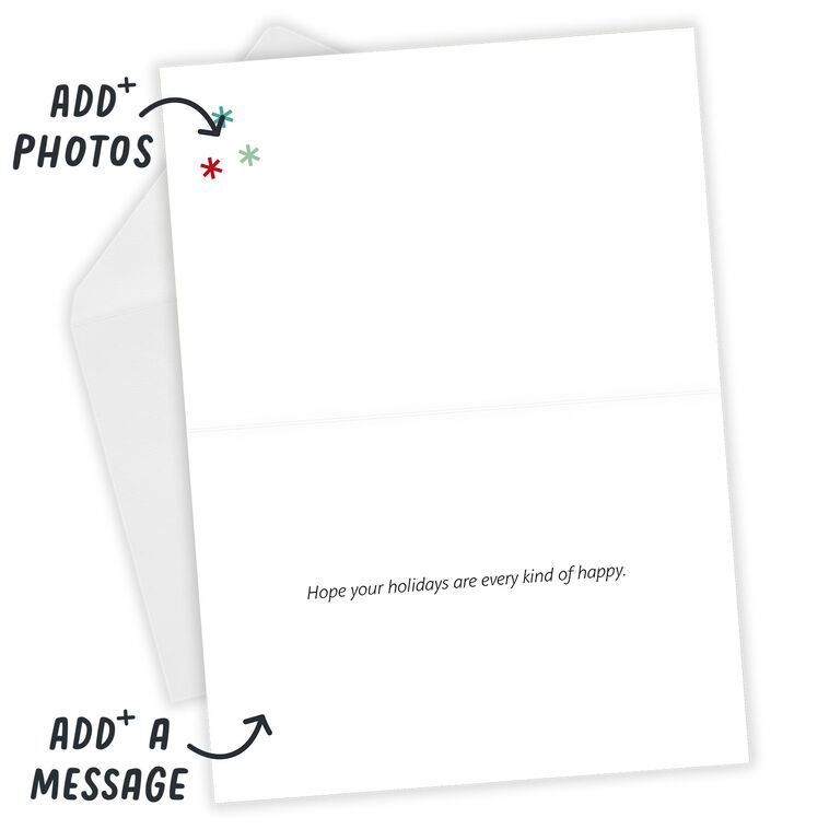 Hallmark Colorful Block Letters Custom Holiday Card