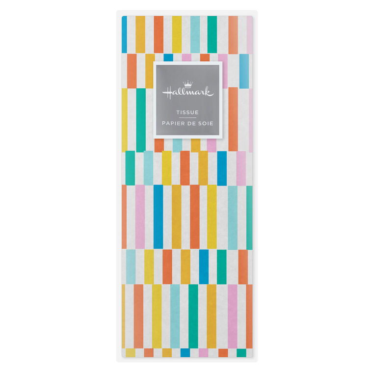Hallmark Colorful Broken Lines Tissue Paper 6 Sheets