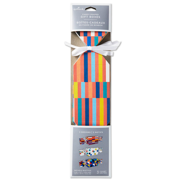 Hallmark Colorful Candy-Shaped Party Favor Boxes Set Of 3