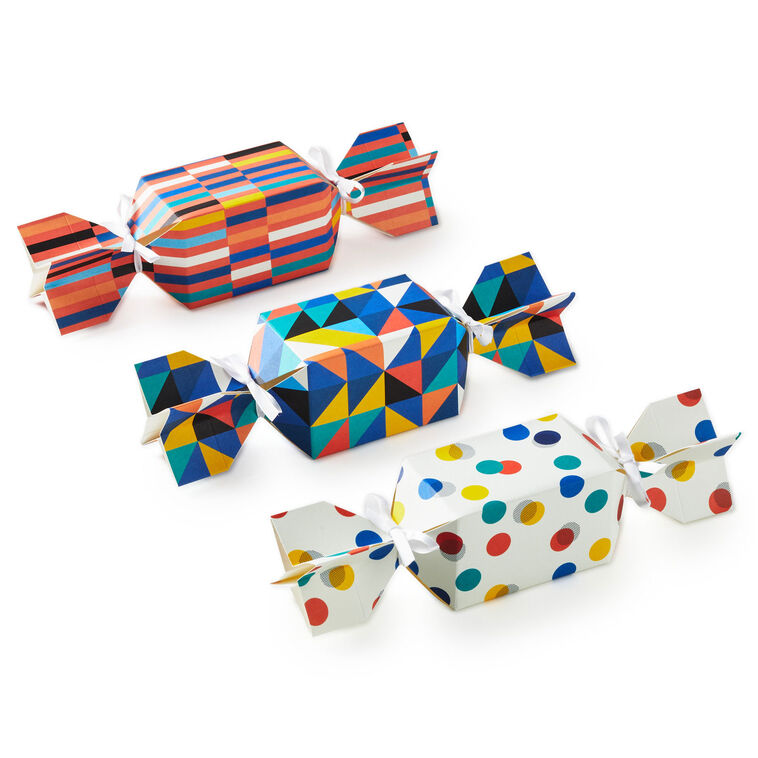 hallmark Colorful Candy-Shaped Party Favor Boxes Set of 3