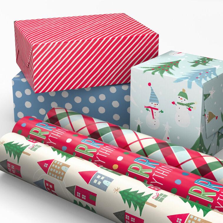 Hallmark Colorful Christmas 6-Pack Wrapping Paper 180 Sq. Ft