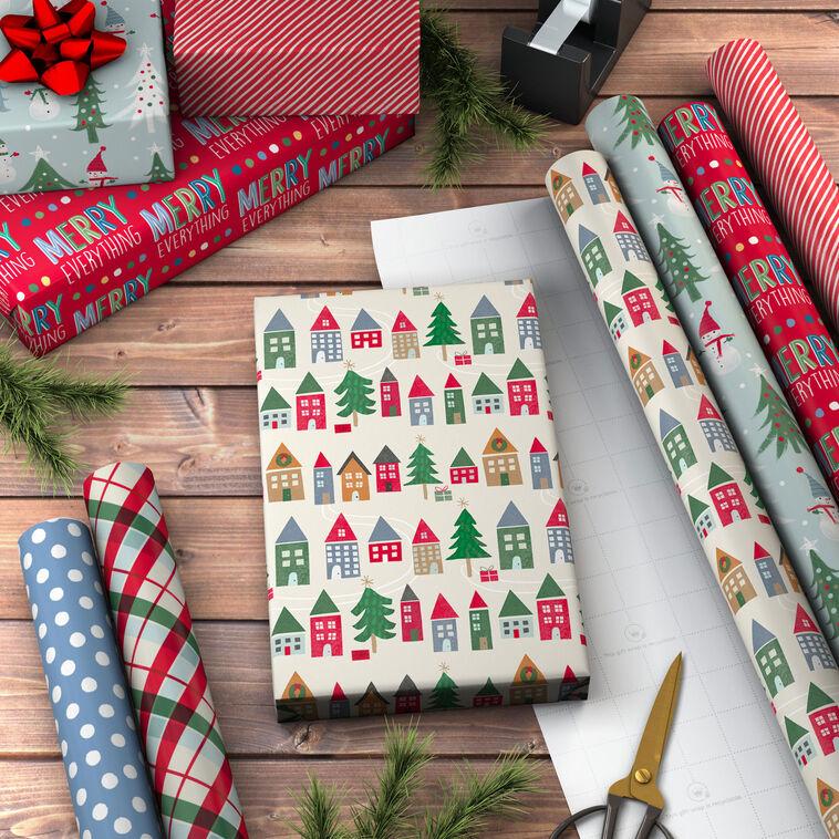 Hallmark Colorful Christmas 6-Pack Wrapping Paper 180 Sq. Ft