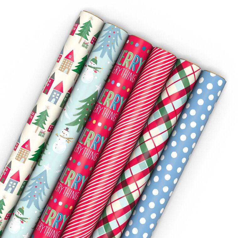 hallmark Colorful Christmas 6-Pack Wrapping Paper 180 sq. ft