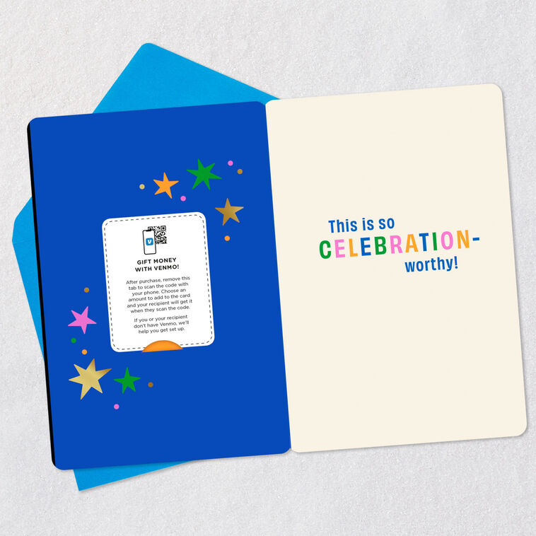 Hallmark Colorful Congrats Venmo Congratulations Card