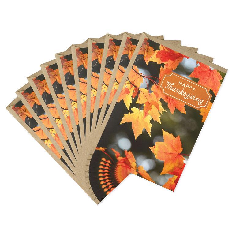 hallmark Colorful Fall Leaves Thanksgiving Cards Pack of 10