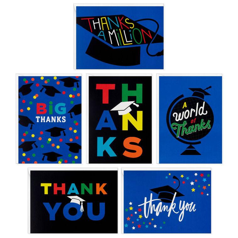 Hallmark Colorful Grad Icons Assorted Graduation Thank-You Notes Pack Of 48