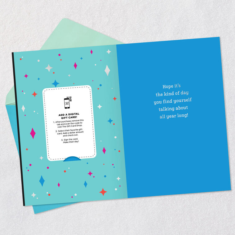 Hallmark Colorful Lettering And Retro Stars Gift Card Greeting Birthday Card