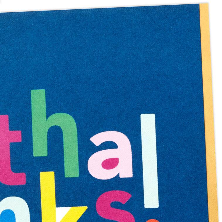 Hallmark Colorful Lettering Blank Thank-You Notes Mini Pack Set Of 5