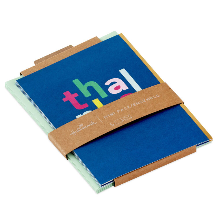 hallmark Colorful Lettering Blank Thank-You Notes Mini Pack Set of 5