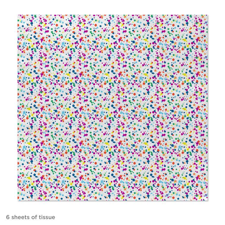 Hallmark Colorful Paint Dot Confetti Tissue Paper 6 Sheets