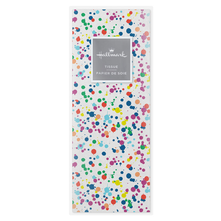 Hallmark Colorful Paint Dot Confetti Tissue Paper 6 Sheets
