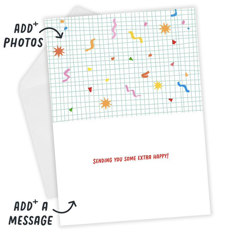Hallmark Colorful Smiley Faces Custom Birthday Card