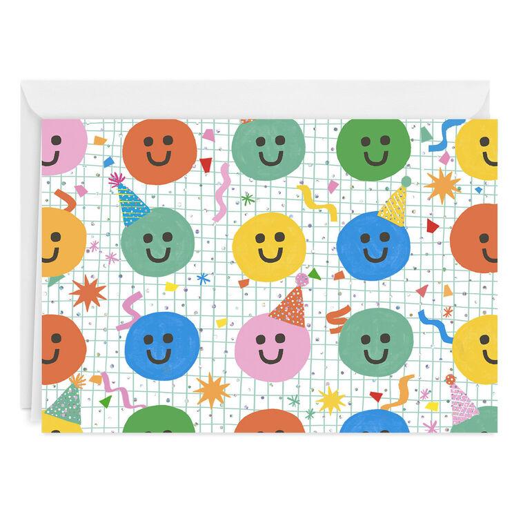 hallmark Colorful Smiley Faces Custom Birthday Card