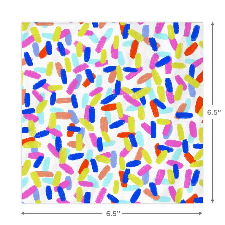 Hallmark Colorful Sprinkles On White Dinner Napkins Pack Of 20