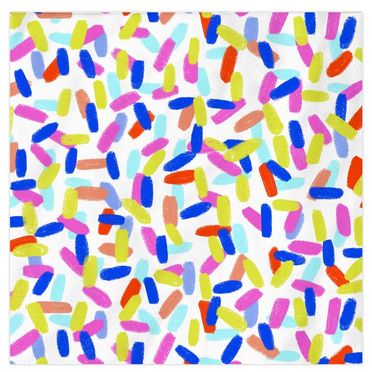 hallmark Colorful Sprinkles on White Dinner Napkins Pack of 20