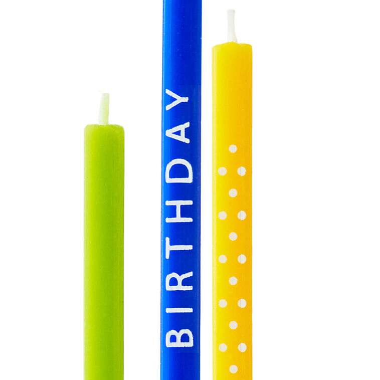 Hallmark Colorful Square Birthday Candles Pack Of 6