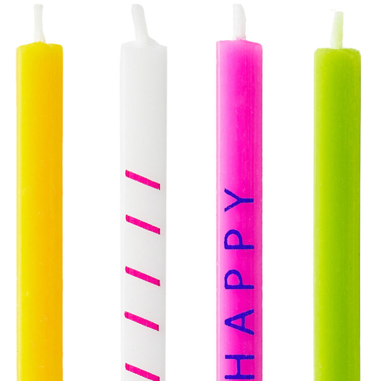 Hallmark Colorful Square Birthday Candles Pack Of 6