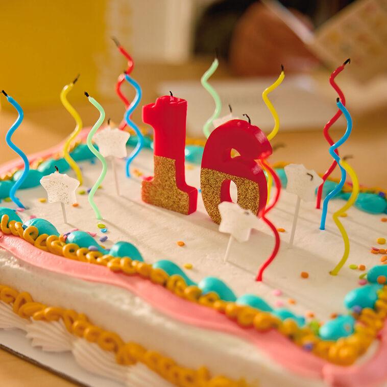 Hallmark Colorful Squiggle Birthday Candles Set Of 12