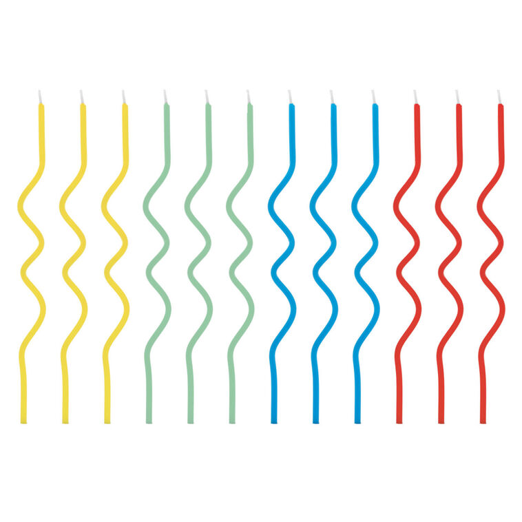 hallmark Colorful Squiggle Birthday Candles Set of 12