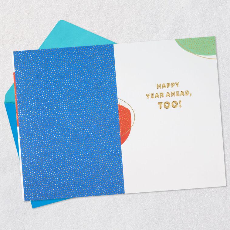 Hallmark Colorful Striped Cake And Dots Birthday Card