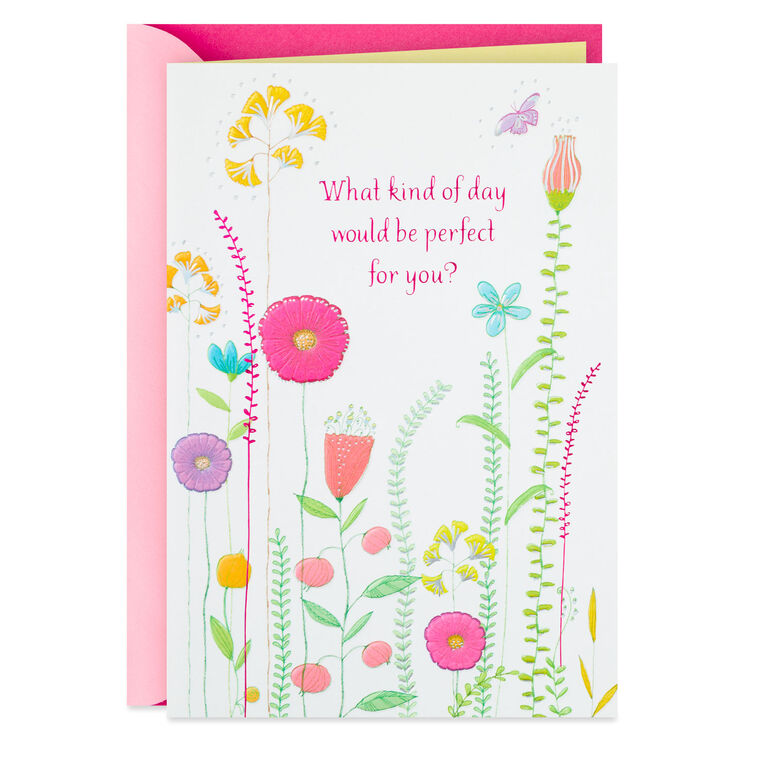 hallmark Colorful Wildflowers Perfect Day Birthday Card