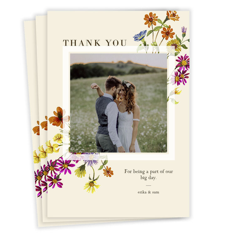 hallmark Colorful Wildflowers Wedding Thank-You Card