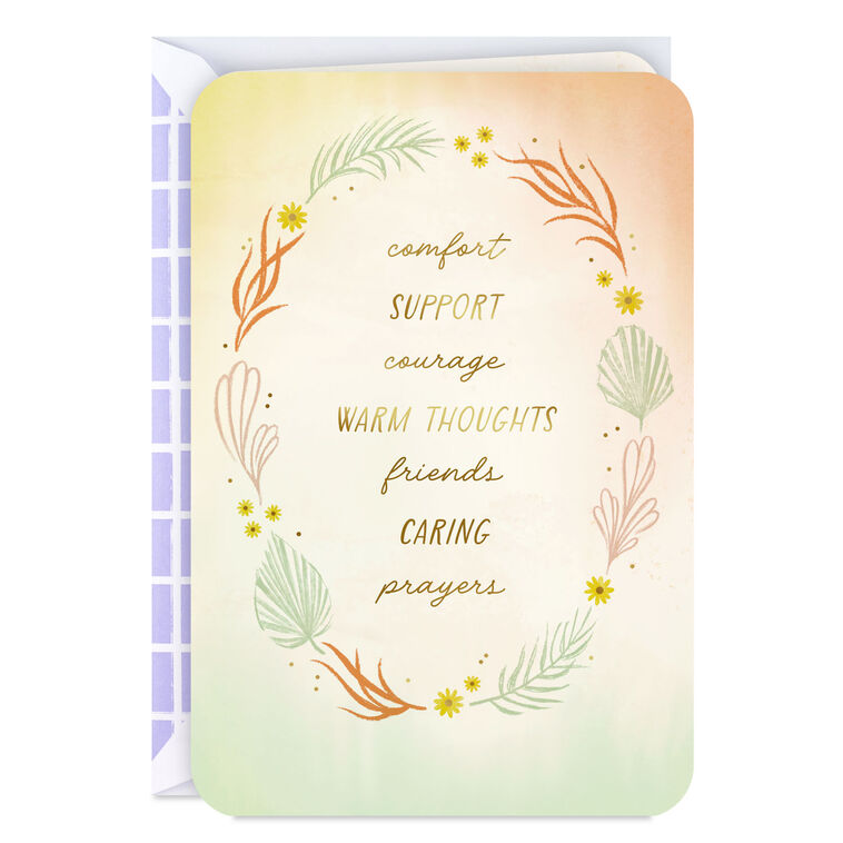 hallmark Comfort Support and Caring Prayers Encouragement Card